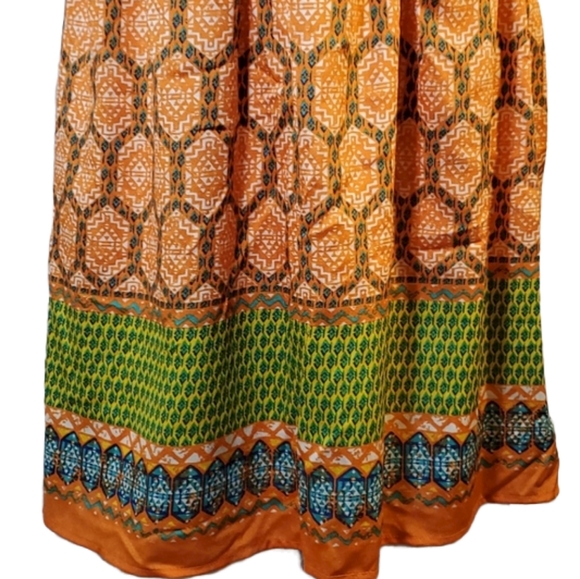 LOVE REIGN Orange Geometric Dress Cute Back Size XL - Picture 4 of 8